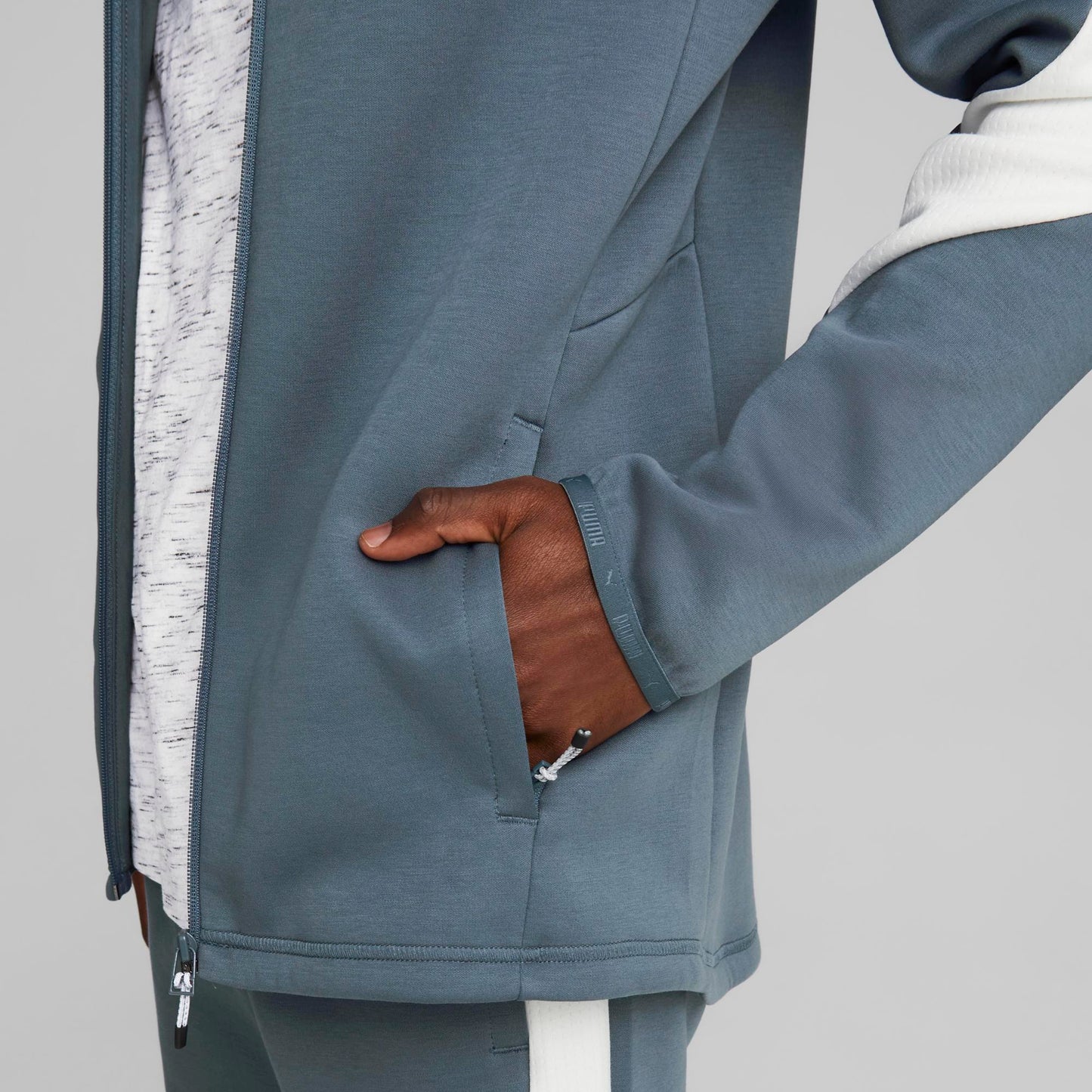 EVOSTRIPE FULL-ZIP HOODIE (Evening Sky)