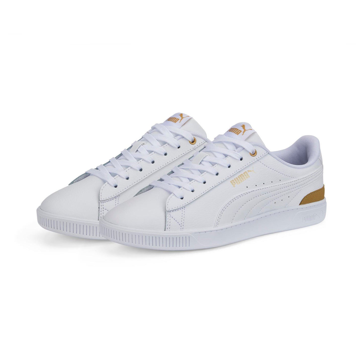 VIKKY V3 LTHR (PUMA White-PUMA White-Gold)