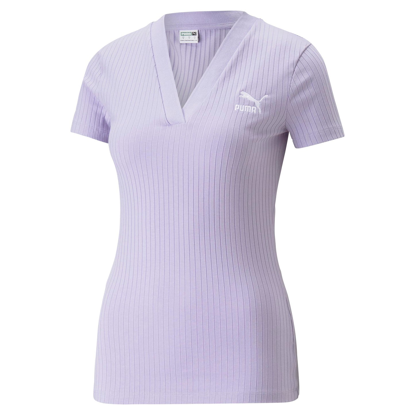 CLASSICS RIBBED V-NECK TEE (Vivid Violet)