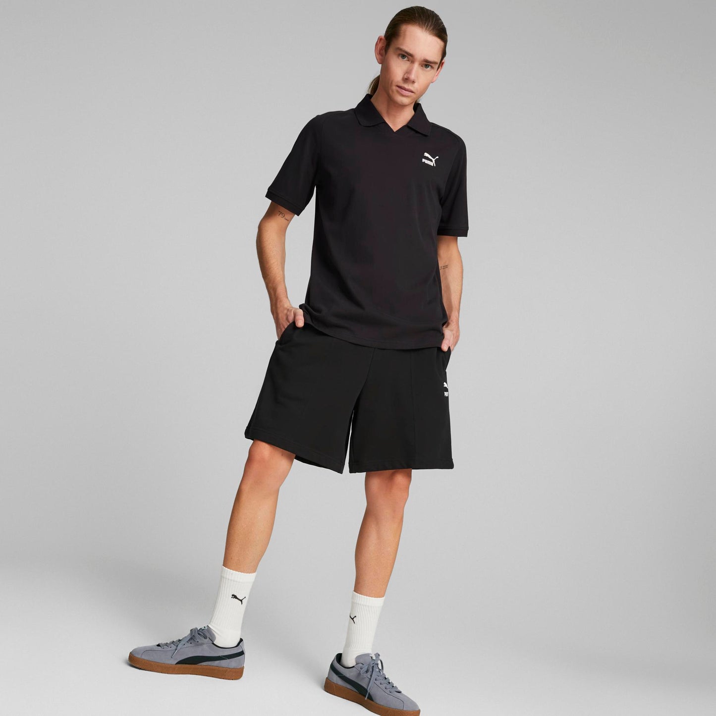 CLASSICS V-COLLAR POLO (PUMA Black)