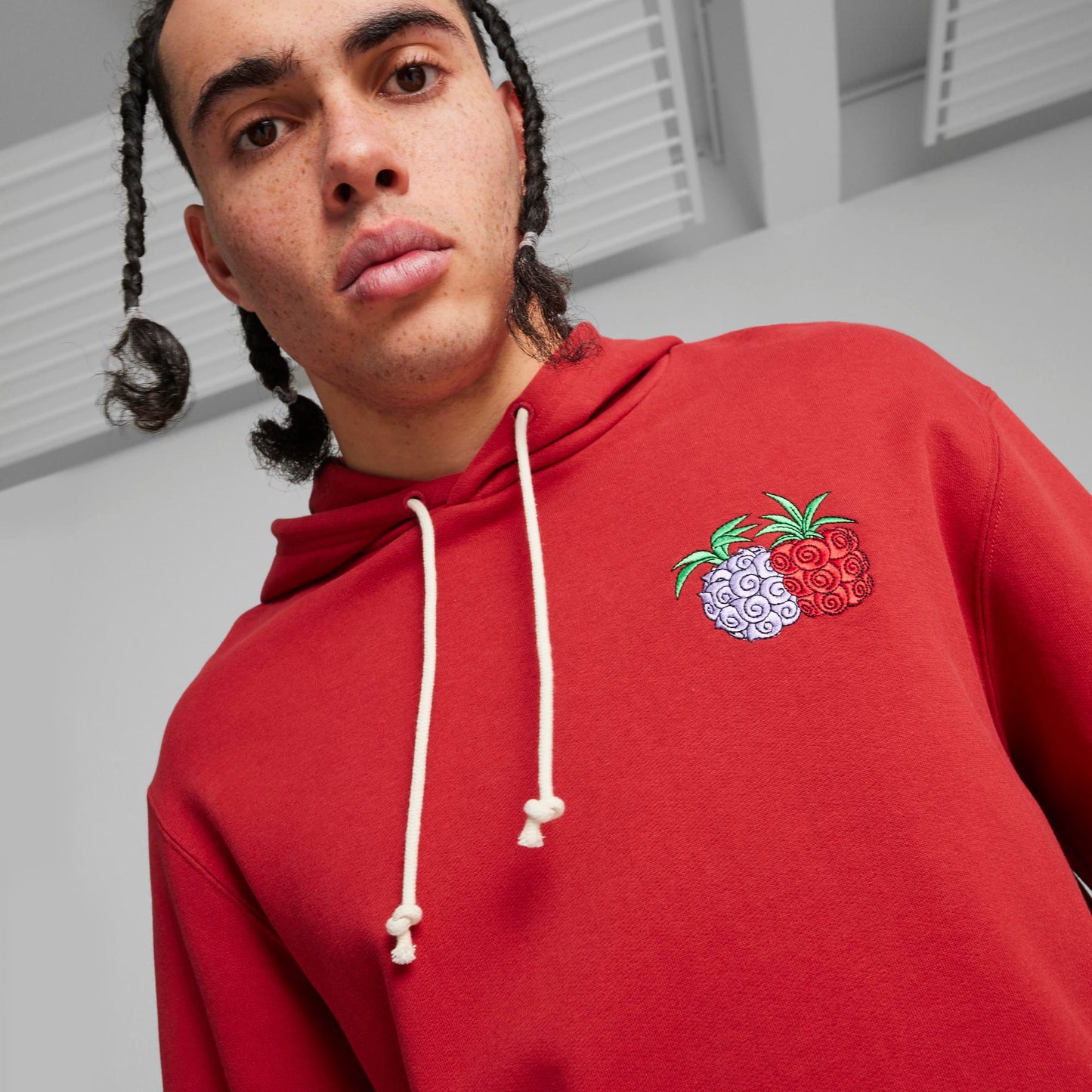 PUMA X ONE PIECE HOODIE (Club Red)