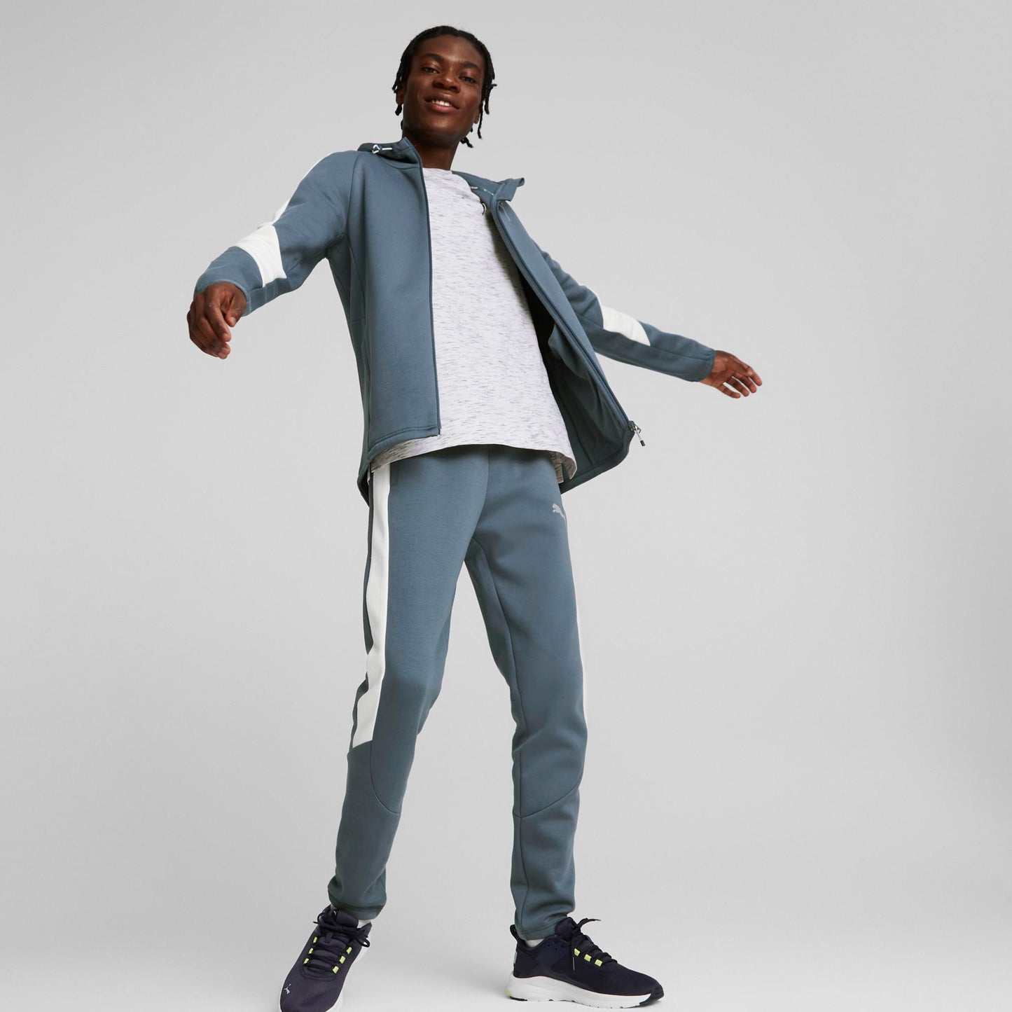 EVOSTRIPE FULL-ZIP HOODIE (Evening Sky)